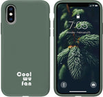 Load image into Gallery viewer, COOLWUFAN Case for iPhone X/iPhone Xs case Liquid Silicone Gel Rubber Phone Case,iPhone X/iPhone Xs 5.8 Inch Full Body Slim Soft Microfiber Lining Protective Case (Forest Green)

