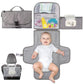 Buggybands Portable Diaper Changing Pad, Portable Changing pad for Newborn Girl & Boy - Baby Changing Pad with Smart Wipes Pocket – Waterproof Travel Changing Kit