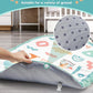 OTTOLIVES Baby Play Gym 7 in 1 Baby Activity Gym Mat 0-12 Months with 2 Washable Covers with 6 Toys Non-Slip Playmat Baby Tummy Time Mat for Early Sensory Exploration and Motor Skill Development (White)