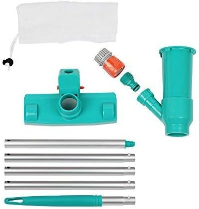 Buggybands Portable Pool Vacuum Jet Underwater Cleaner W/Brush,Bag,6 Section Pole of 56.5"(No Garden Hose Included),for Above Ground Pool,Spas,Ponds & Fountains