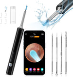 Load image into Gallery viewer, Mymomust Ear Wax Removal, Ear Cleaner with HD Ear Camera, Wireless Ear Otoscope Earwax Remover Kit with 4 Ear Pick &amp; 6 LED Lights, Ear Cleaning Tool for iOS &amp; Android, Black
