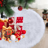 48" White Plush Christmas Tree Skirt