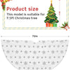 36" Plush Snowflake Christmas Tree Skirt