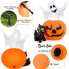 Halloween Spooky Pumpkin & Witch Cat Inflatable Combo