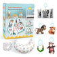 OTTOLIVES Baby Play Gym 7 in 1 Baby Activity Gym Mat 0-12 Months with 2 Washable Covers with 6 Toys Non-Slip Playmat Baby Tummy Time Mat for Early Sensory Exploration and Motor Skill Development (White)