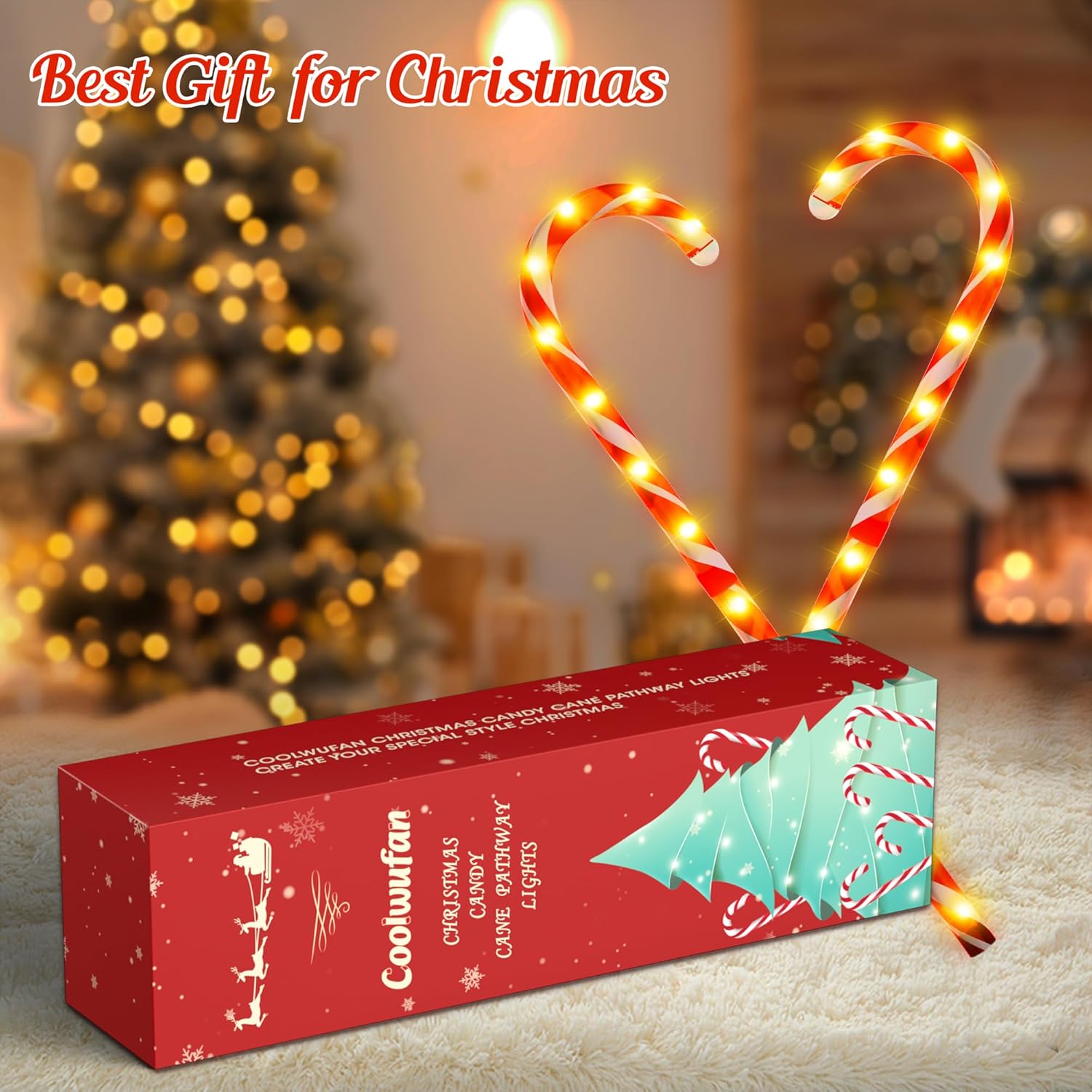 12-Pack 40" Extra-Large Candy Cane Lights