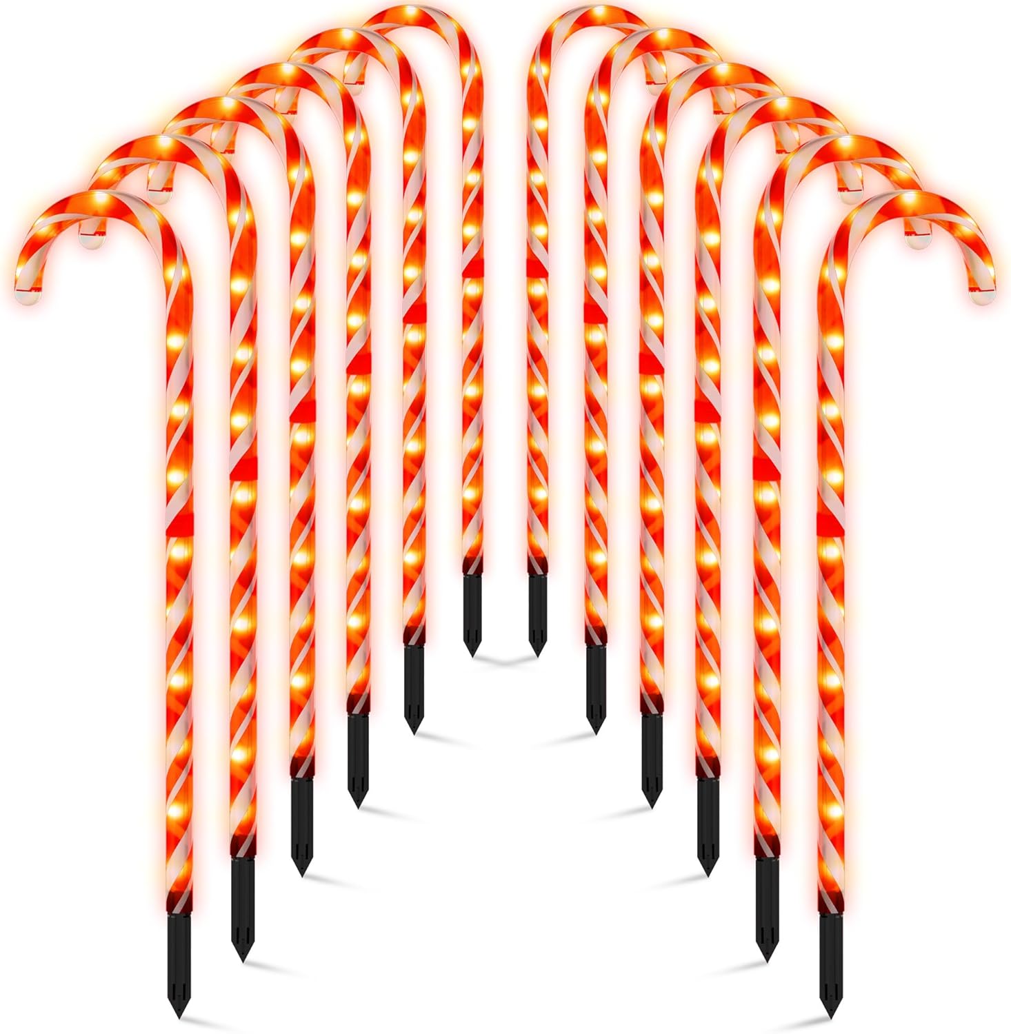 12-Pack 40" Extra-Large Candy Cane Lights