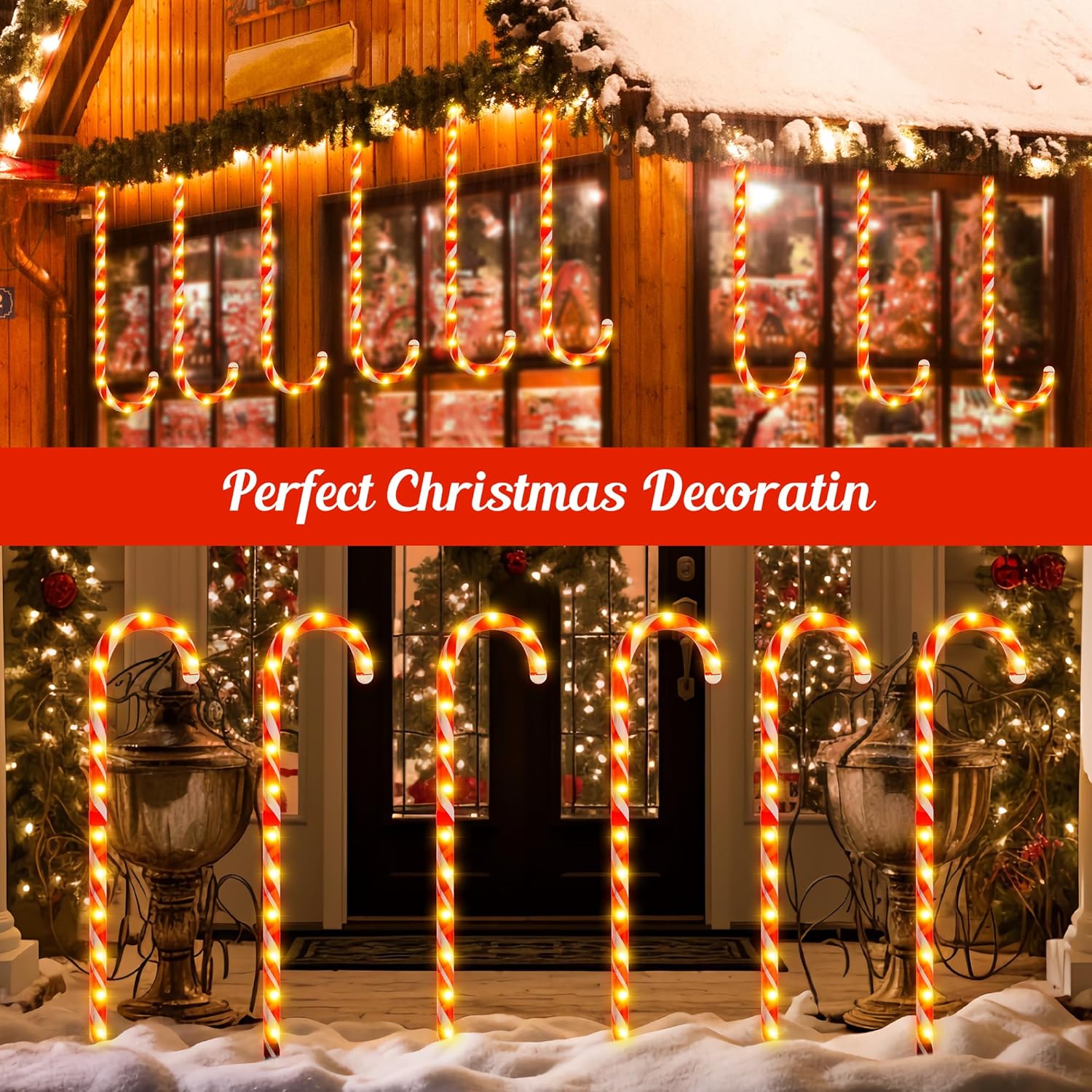 12-Pack 40" Extra-Large Candy Cane Lights