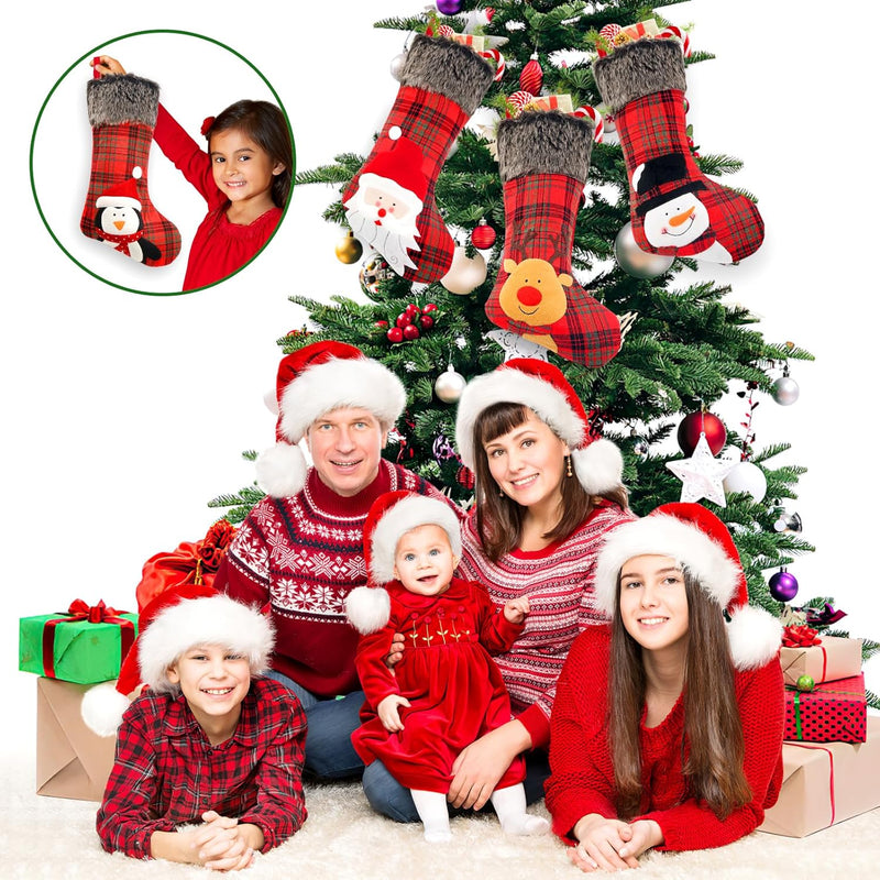 4-Pack 19" Red Christmas Stockings