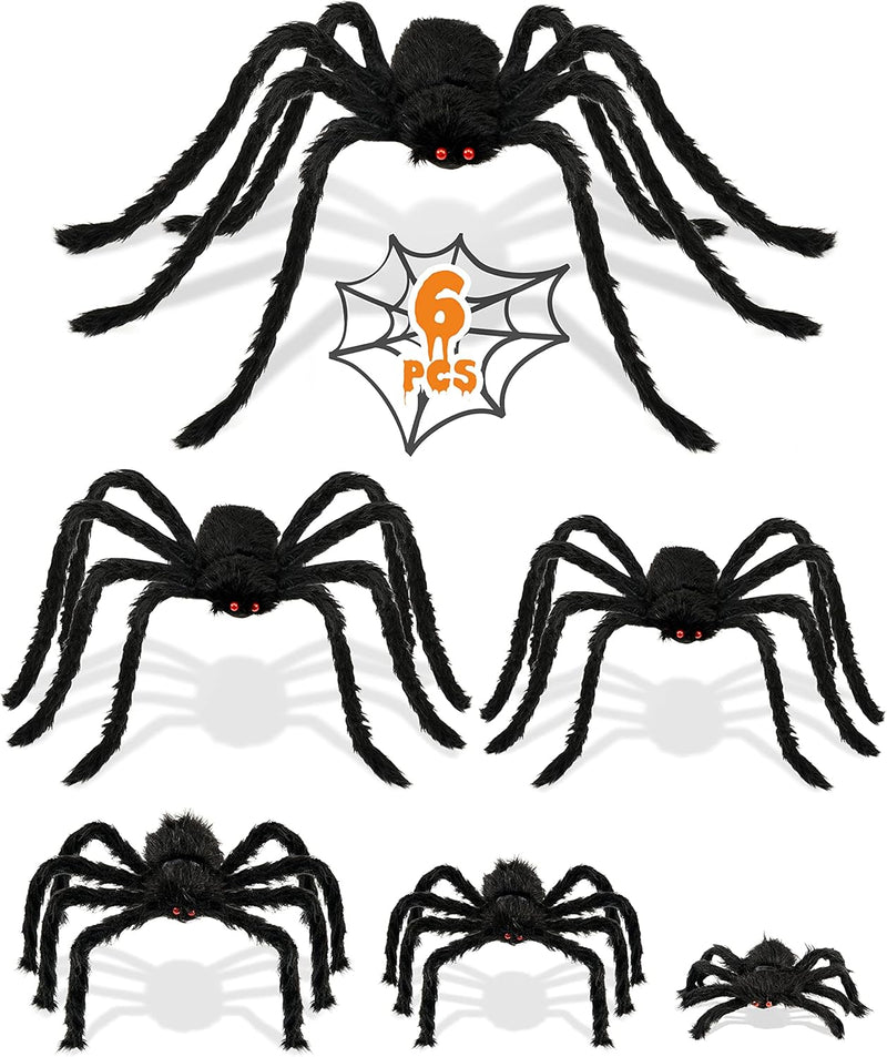Halloween Plush Spiders (6 in 1)