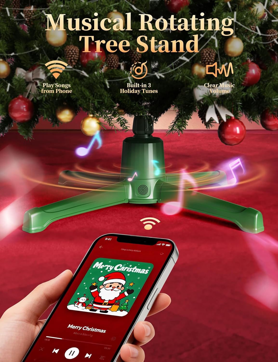 Musical Rotating Christmas Tree Stand