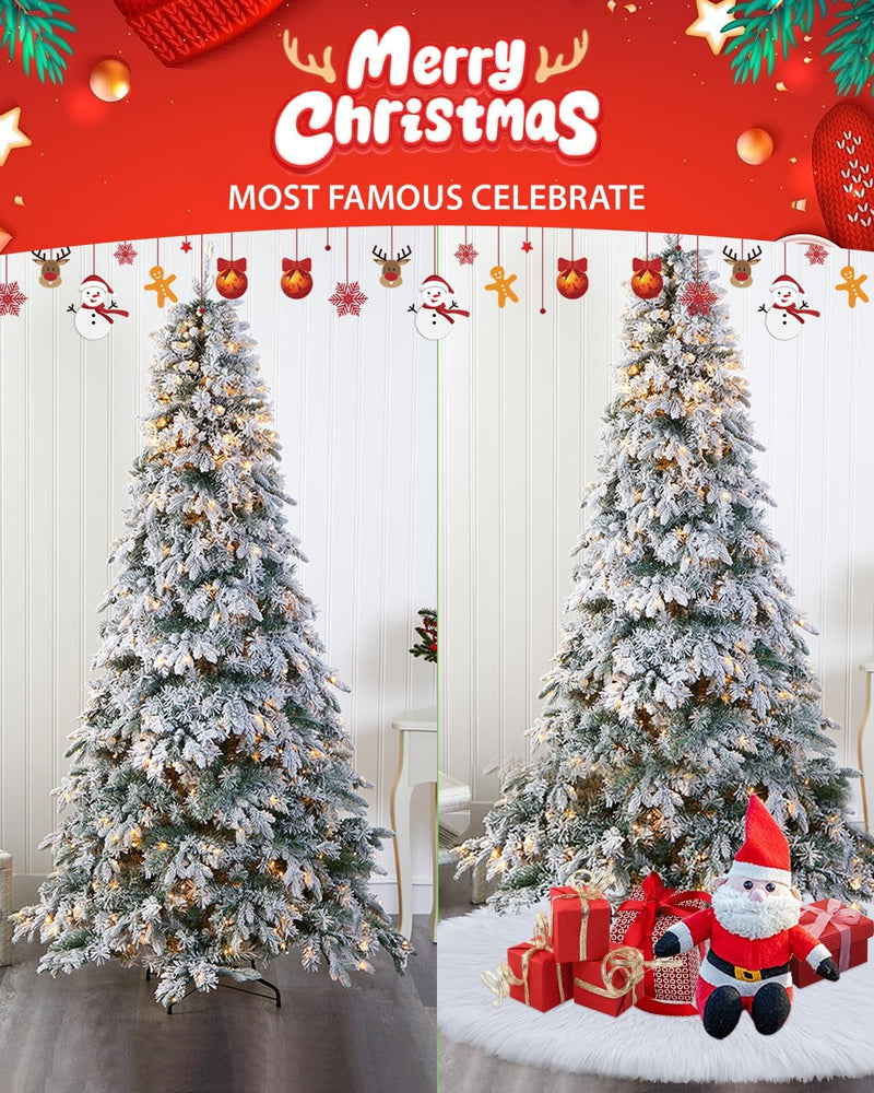 48" White Plush Christmas Tree Skirt