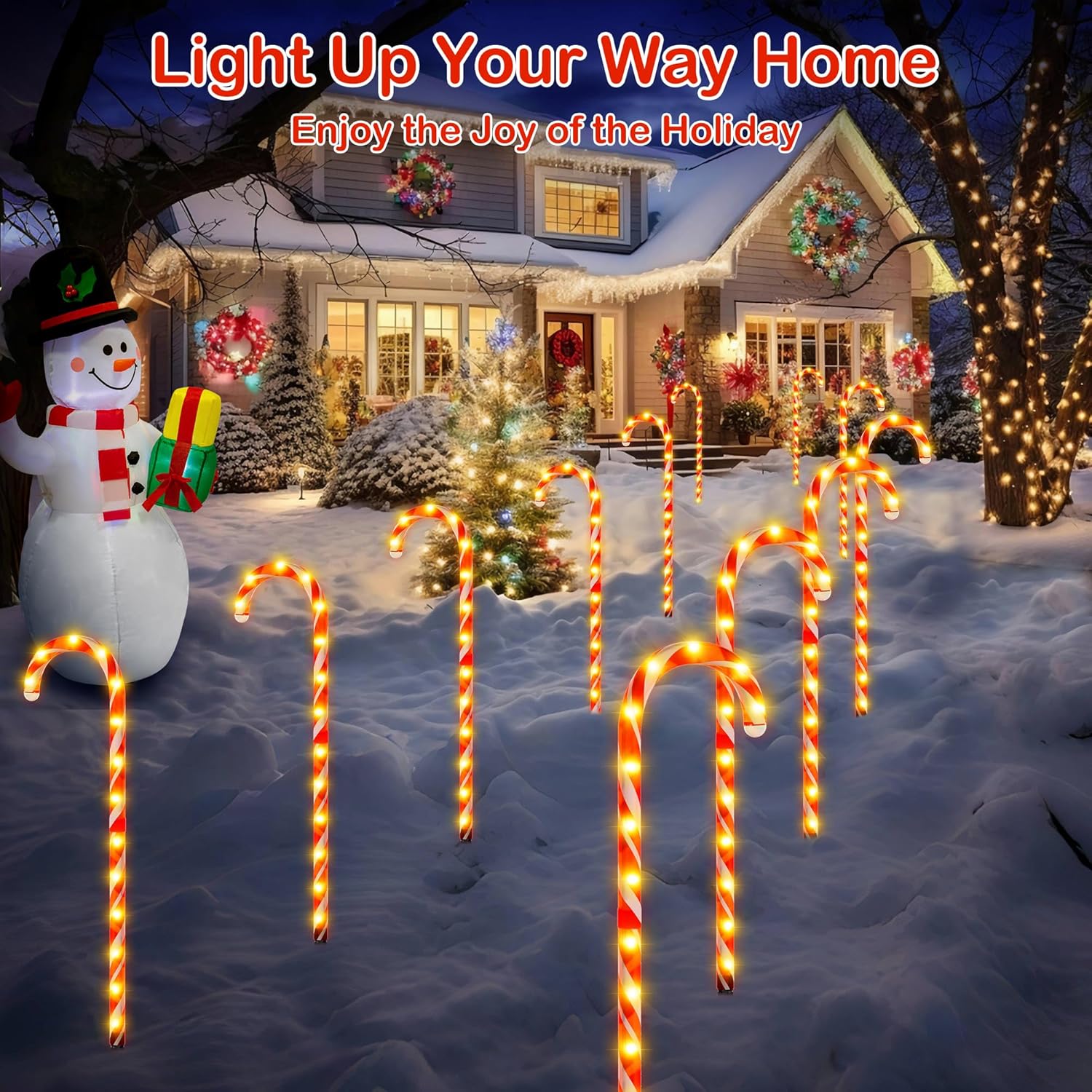 12-Pack 40" Extra-Large Candy Cane Lights