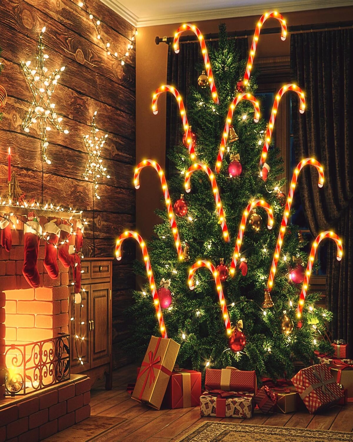 12-Pack 40" Extra-Large Candy Cane Lights