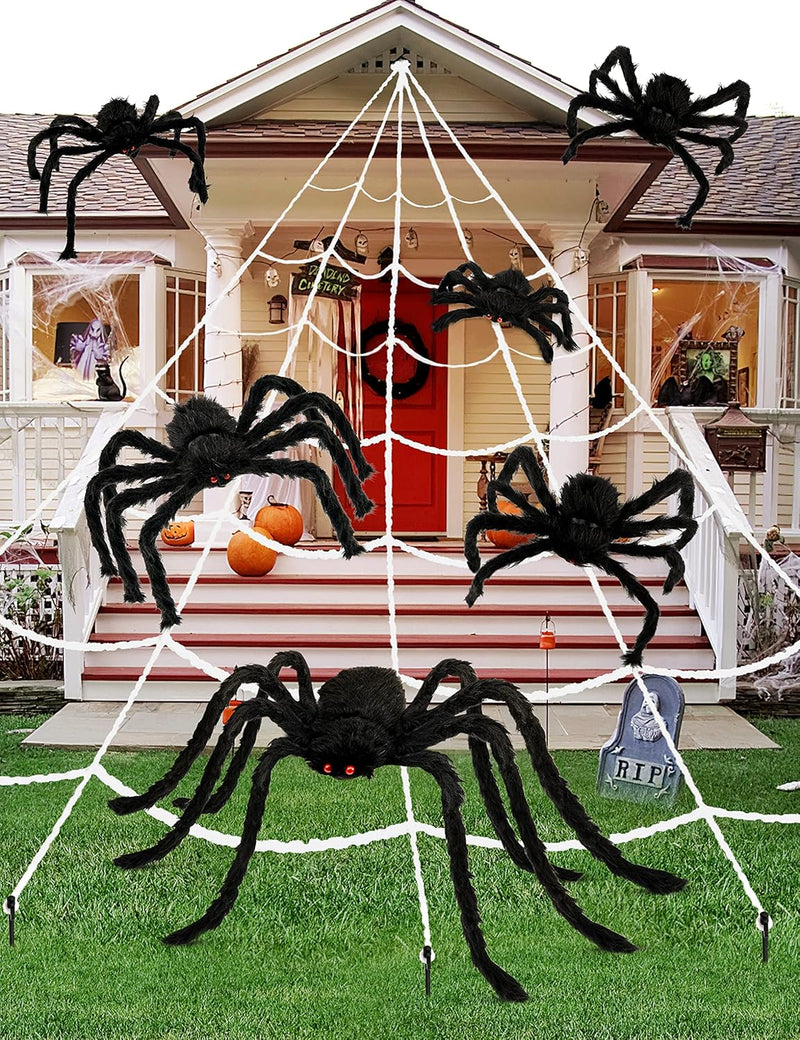 Halloween Plush Spiders (6 in 1)