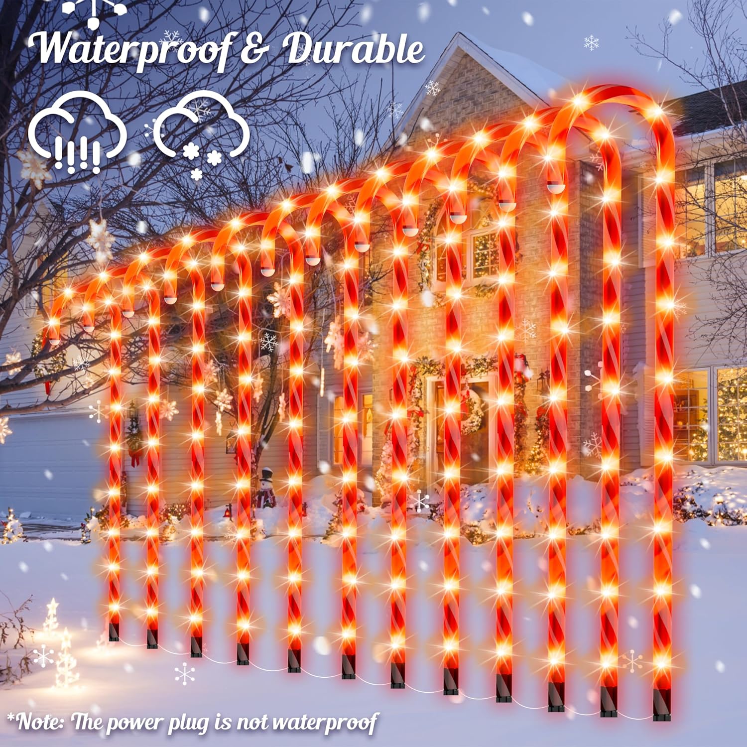 12-Pack 40" Extra-Large Candy Cane Lights