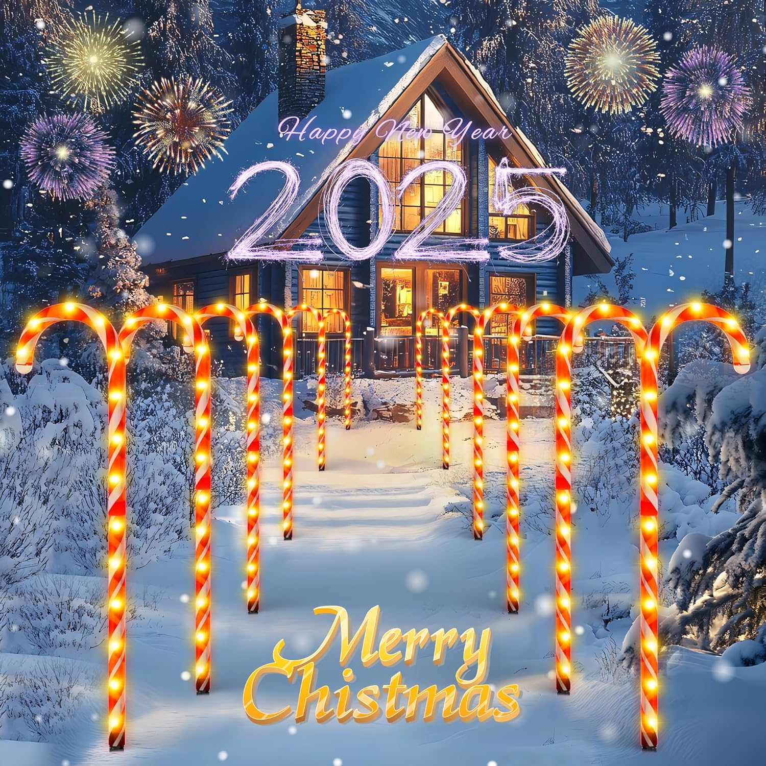 12-Pack 40" Extra-Large Candy Cane Lights