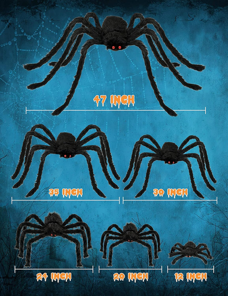 Halloween Plush Spiders (6 in 1)