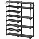 Load image into Gallery viewer, Cossyhome 8-Tier Shoe Rack Storage Organizer, 25-28 Pairs Shoes Shelf Organizer, Removable &amp; Dust Large Stackable Shoe Rack for Boot &amp; Shoe Storage

