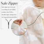 Load image into Gallery viewer, Cosymom Baby Wearable Blanket Sleep Sack | Luxurious Minky Zipup Sleep Bag Blanket for Comfy Breathable Safe Sleeping | (Clouds 3-12M)
