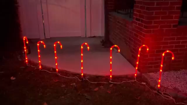12-Pack Christmas Candy Cane Pathway Markers