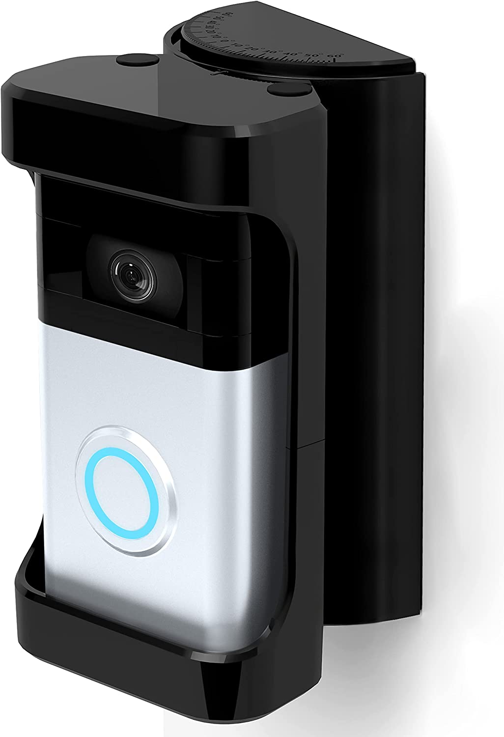 COOLWUFAN Adjustable (35 to 135 Degree) Doorbell Angle Mount, Anti-theft Video Doorbell Mount Compatible with Most Brand Video Doorbell, Easy to Install