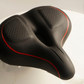 COOLWUFAN Oversized Bike Seat Compatible with Bike & Bike+, Exercise Spin Bike Saddle Replacement Seats, Seat Cushion for Men & Women Compatible with Bicycle, Accessories for Bicycle (Red)