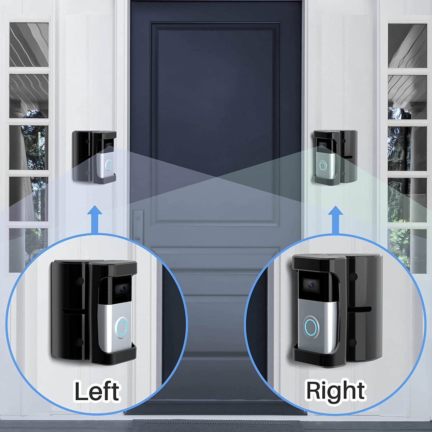 COOLWUFAN Adjustable (35 to 135 Degree) Doorbell Angle Mount, Anti-theft Video Doorbell Mount Compatible with Most Brand Video Doorbell, Easy to Install