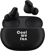 Load image into Gallery viewer, COOLWUFAN Studio Buds – True Wireless Noise Cancelling Earbuds – Compatible with Apple &amp; Android, Built-in Microphone, IPX4 Rating, Sweat Resistant Earphones, Class 1 Bluetooth Headphones - Black
