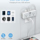 COOLWUFAN Multi Plug Outlet Splitter with USB, 5 Electrical Outlet Extender Surge Protector with 3 USB Wall Charger, Multiple Plug Expander for Home Office Dorm Room Essentials