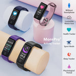 Load image into Gallery viewer, COOLWUFAN Slim Fitness Tracker with Blood Pressure &amp; Heart Rate Monitor, 20 Sports Modes Activity Trackers Sleep Monitor Step Counter for Walking, IP68 Waterproof Fitness Watches for Women Kids
