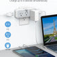COOLWUFAN Multi Plug Outlet Splitter with USB, 5 Electrical Outlet Extender Surge Protector with 3 USB Wall Charger, Multiple Plug Expander for Home Office Dorm Room Essentials