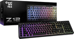 Load image into Gallery viewer, COOLWUFAN Z12 RGB Gaming Keyboard, RGB Backlit LED, 5 Programmable Macro Keys, Dedicated Media Keys, Water Resistant, 834-W0-12US-KR
