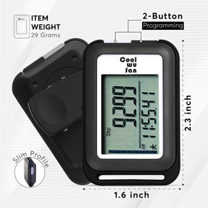 COOLWUFAN SC 3D Digital Pedometer for Walking. Track Steps and Miles and Calories. Clip on Step Counter for Men, Women & Kids