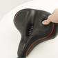 COOLWUFAN Oversized Bike Seat Compatible with Bike & Bike+, Exercise Spin Bike Saddle Replacement Seats, Seat Cushion for Men & Women Compatible with Bicycle, Accessories for Bicycle (Black)