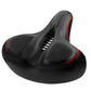COOLWUFAN Oversized Bike Seat Compatible with Bike & Bike+, Exercise Spin Bike Saddle Replacement Seats, Seat Cushion for Men & Women Compatible with Bicycle, Accessories for Bicycle (Red)