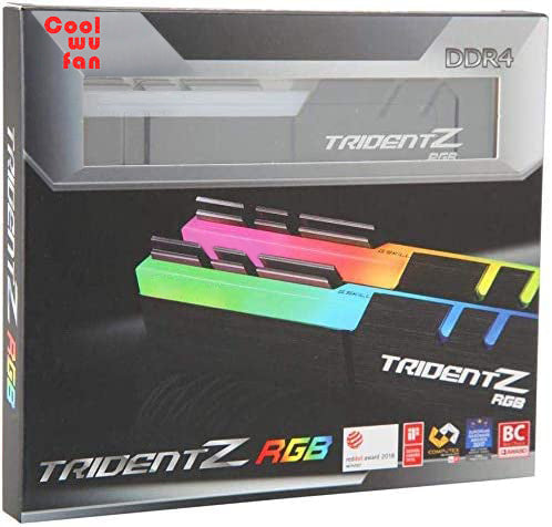 COOLWUFAN Trident Z RGB Series 32GB (2 x 16GB) 288-Pin SDRAM (PC4-25600) DDR4 3200 CL16-18-18-38 1.35V Dual Channel Desktop Memory Model F4-3200C16D-32GTZR